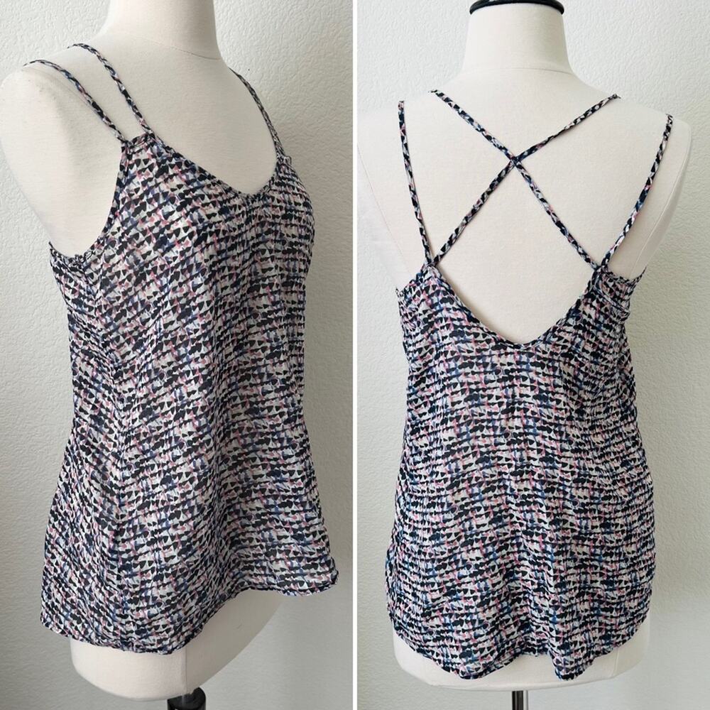 BCBGeneration double strap strappy print tank top